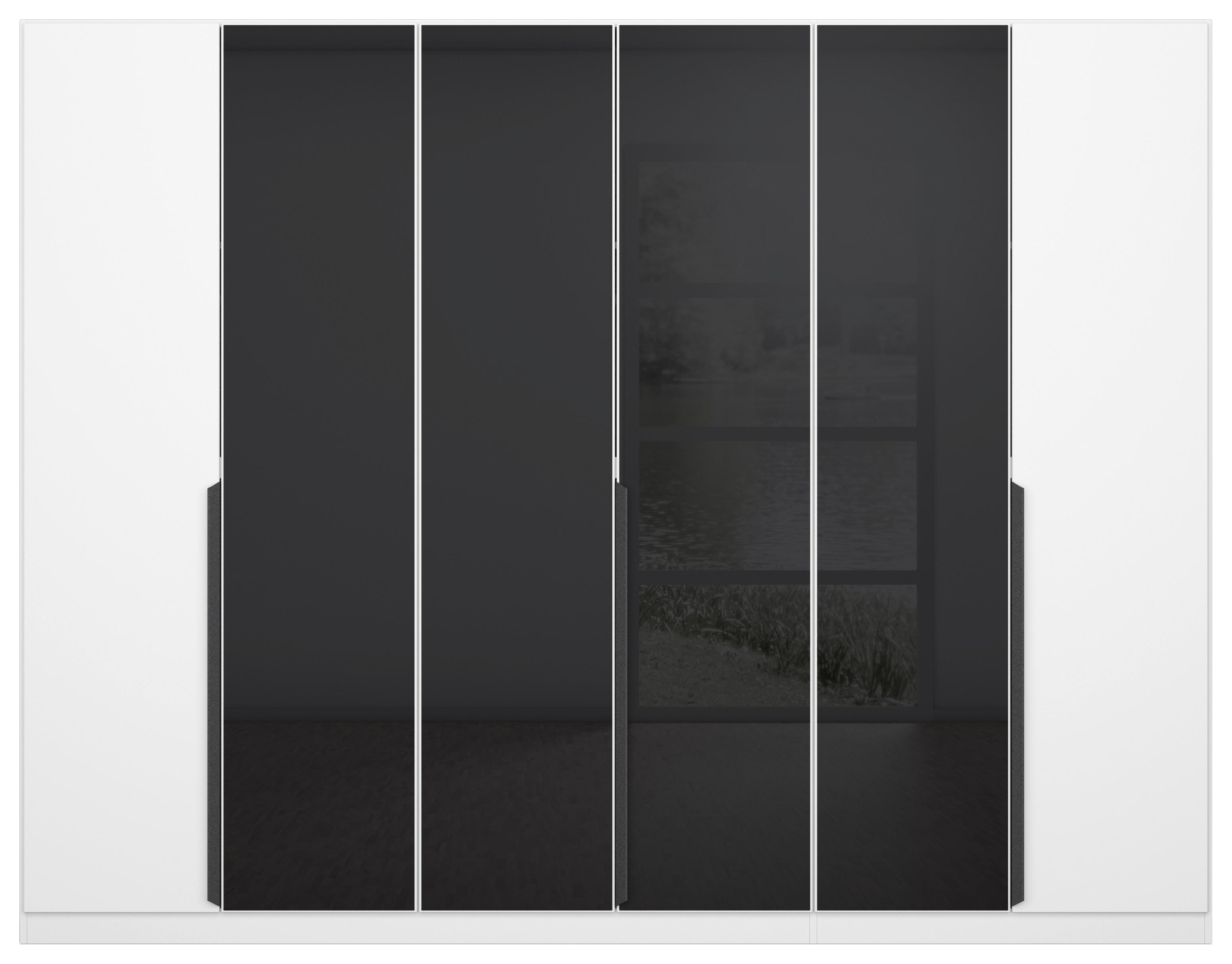 Drehtürenschrank Artemis 271 cm Anthrazit/Weiß - Anthrazit/Weiß, MODERN, Glas/Holzwerkstoff (271/210/54cm) - Rauch Möbel