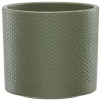 Obal na květináč ERA - bílá/antracitová, Basics, keramika (13,5/12,5cm)