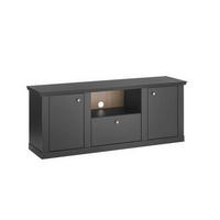Lowboard Lincoln Schwarz/Eichefarben B: 158cm - Eichefarben/Schwarz, Design, Holzwerkstoff (158/62/42cm) - MID.YOU