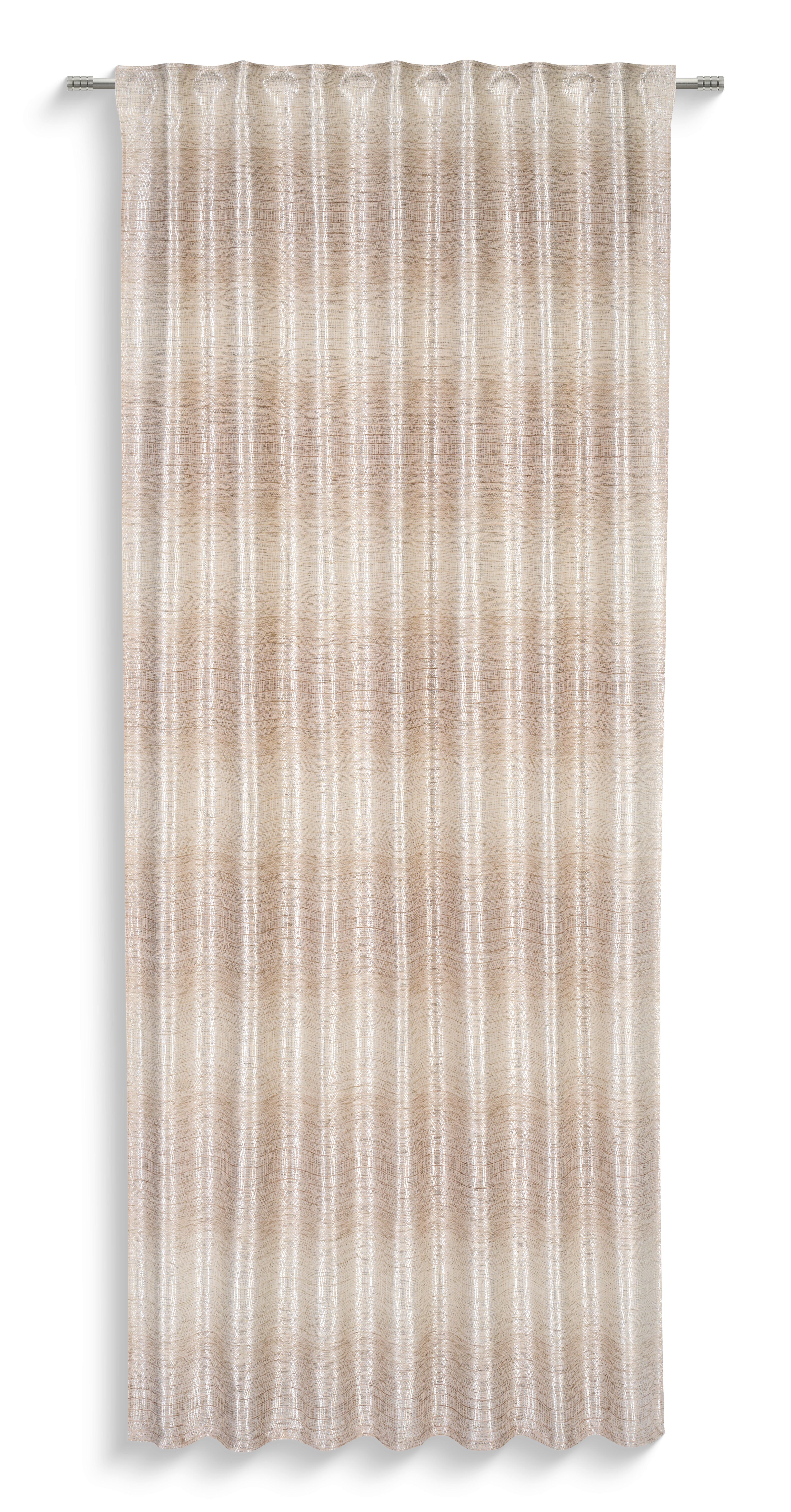 Fertigvorhang Fanny II - Beige, MODERN, Textil (140/245cm) - Luca Bessoni