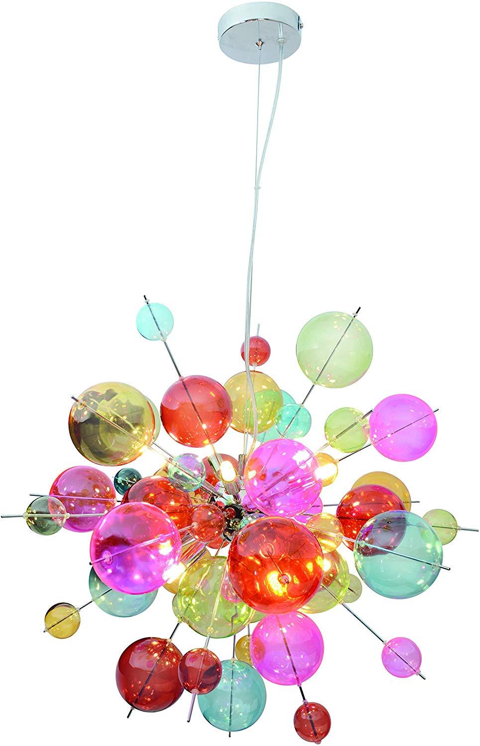 Hängeleuchte Explosion H: 150 Cm 10-Flammig - Klar/Chromfarben, Design, Glas/Metall (65/150cm) - Näve