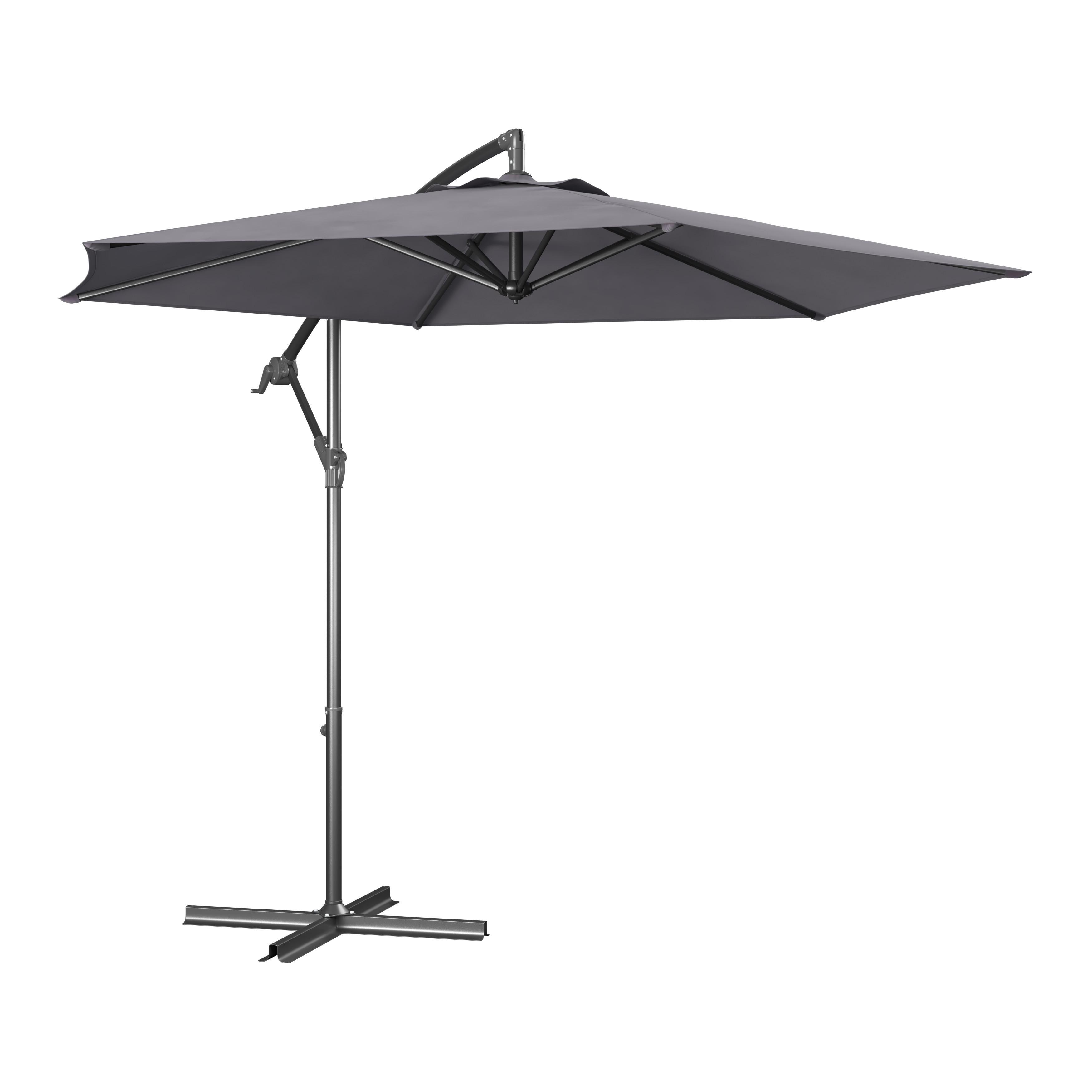 Sonnenschirm Carmen - Dunkelgrau, Trend, Textil/Metall (292cm) - Beldano