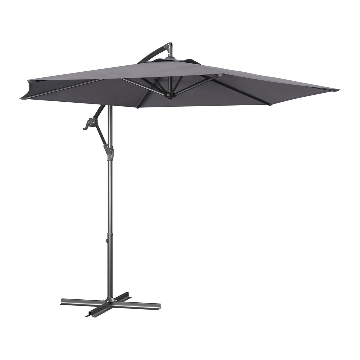 Sonnenschirm Carmen - Dunkelgrau, Trend, Textil/Metall (292cm) - Beldano