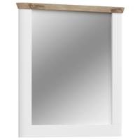 Wandspiegel Michigan Rechteckig B: 79 Cm - Weiß, LIFESTYLE, Glas/Holzwerkstoff (79/89/6cm) - MID.YOU