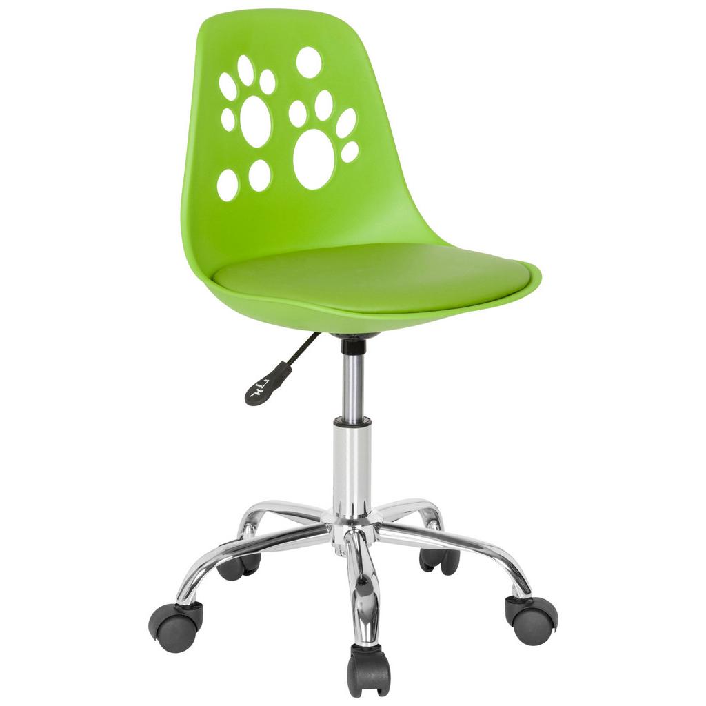 Jugenddrehstuhl Fancy I Grün Tiermuster