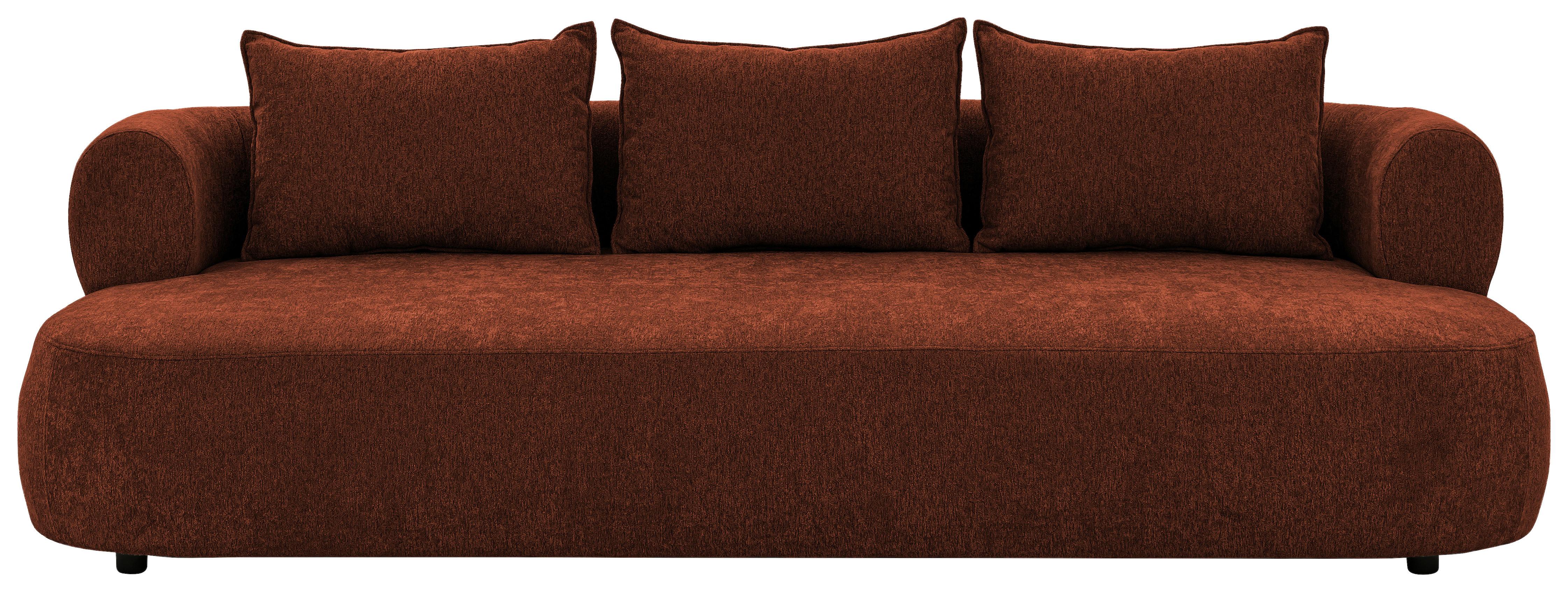 Bigsofa Ferro Rostfarben B: 240 Cm - Rostfarben/Schwarz, Design, Textil (240/76/122cm) - Livetastic