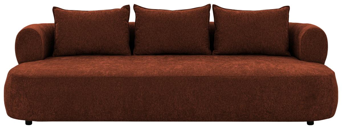 Bigsofa Ferro Rostfarben B: 240 Cm - Rostfarben/Schwarz, Design, Textil (240/76/122cm) - Livetastic