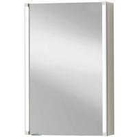 Spiegelschrank Led-line Bxhxt: 42,5x67x16,5 Cm Weiß - Weiß, MODERN, Glas/Holzwerkstoff (42,5/67/16,5cm) - MID.YOU