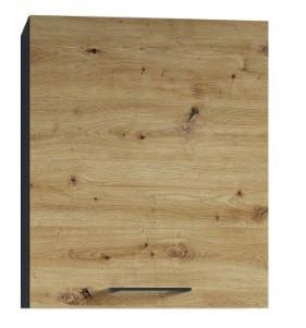 KUCHYŇSKÁ HORNÍ SKŘÍŇKA MAJA H 60 - černá/barvy jasanu, Konvenční, kompozitní dřevo/plast (60cm)