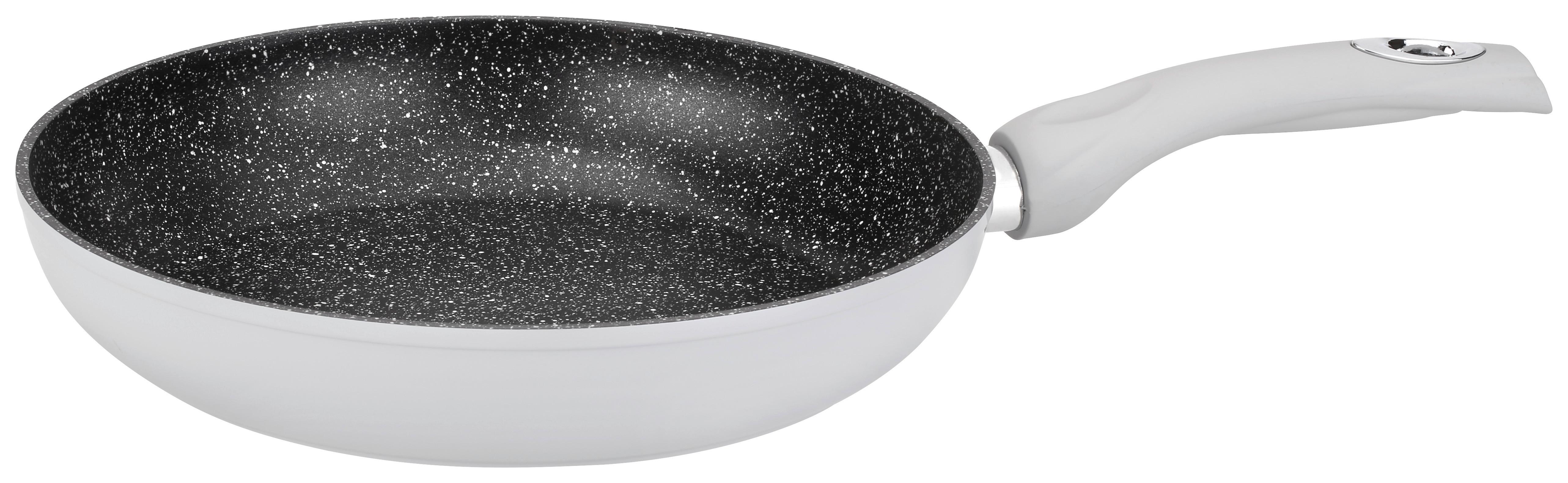 Bratpfanne Manuela DxH: ca. 28x5,4 cm Aluminium - Schwarz/Weiß, KONVENTIONELL, Metall (28/5,4cm) - James Wood