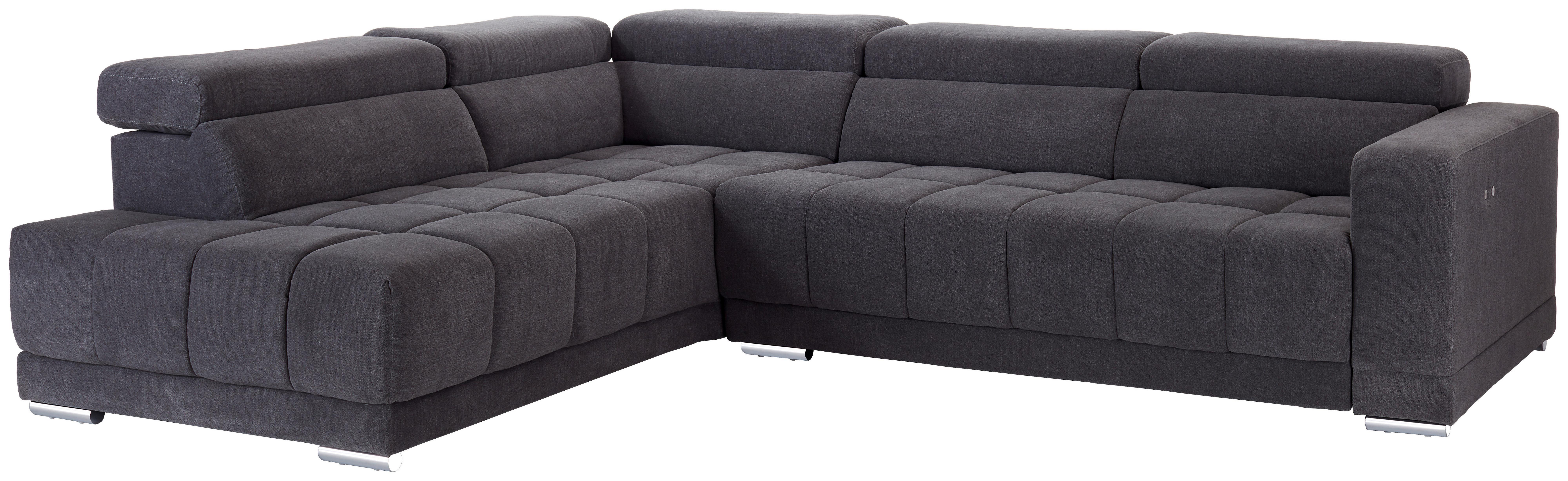 Ecksofa Mit Relaxfunktion Hogan La, Webstoff - Silberfarben/Grau, MODERN, Holz/Textil (212/299cm) - Livetastic