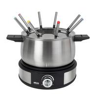 Fondueset Inkl. 8 Fonduegabel - Edelstahlfarben/Schwarz, Basics, Kunststoff/Metall (31,3/19,7/25cm) - Silva Homeline