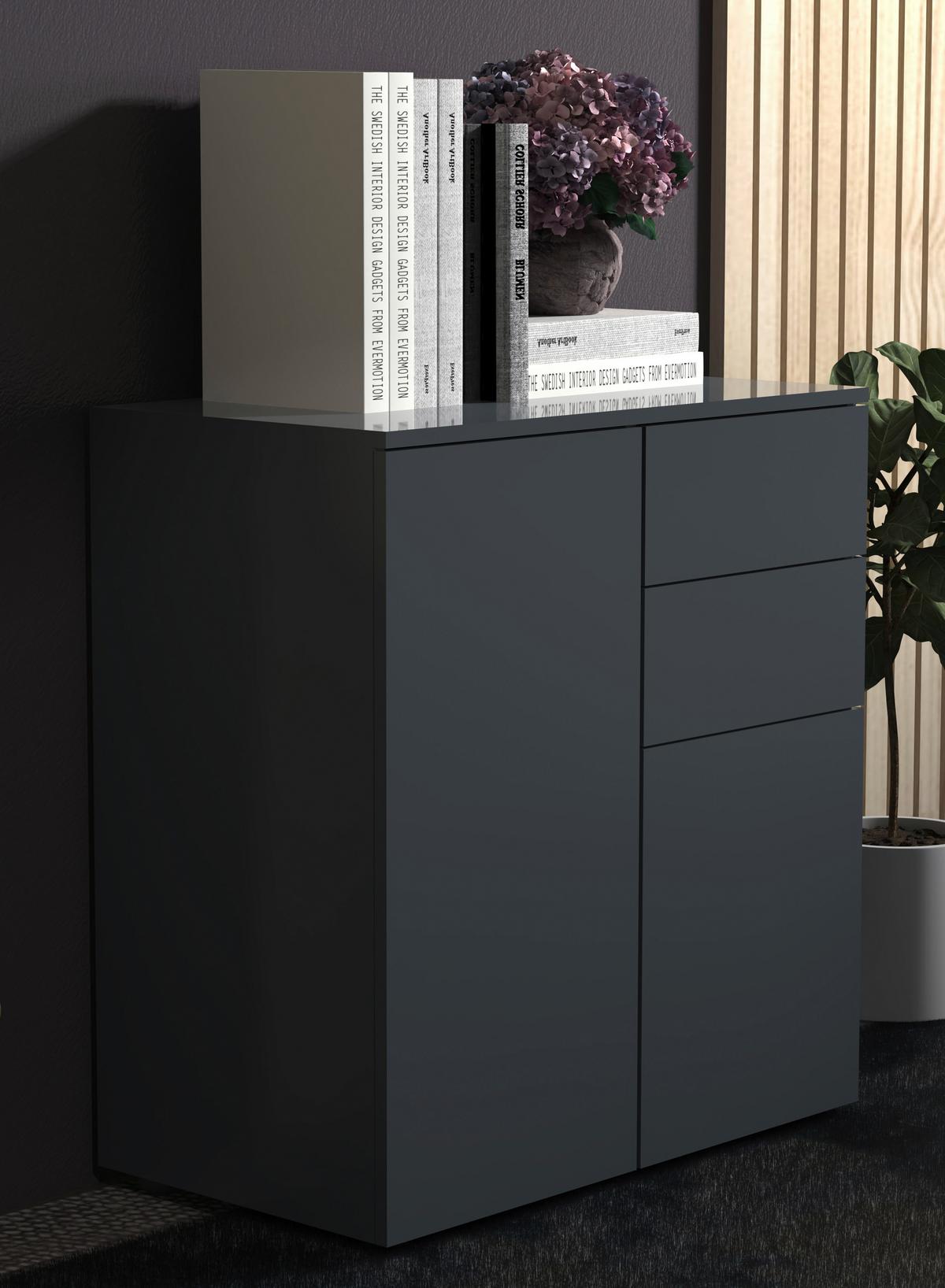 Kommode Dalrosa Anthrazit - Anthrazit, MODERN, Holzwerkstoff (70/77/39cm) - MID.YOU