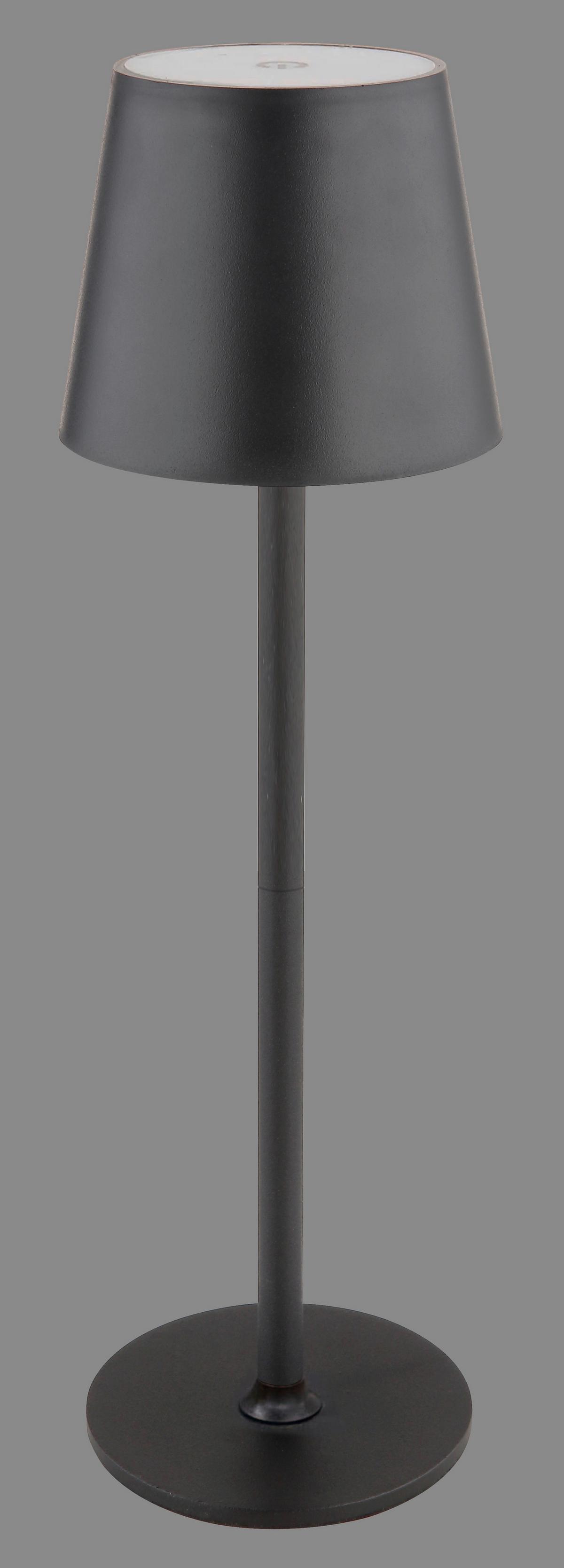 Akku-Tischleuchte Kana - Schwarz, MODERN, Kunststoff/Metall (11/11/35,5cm) - Luca Bessoni