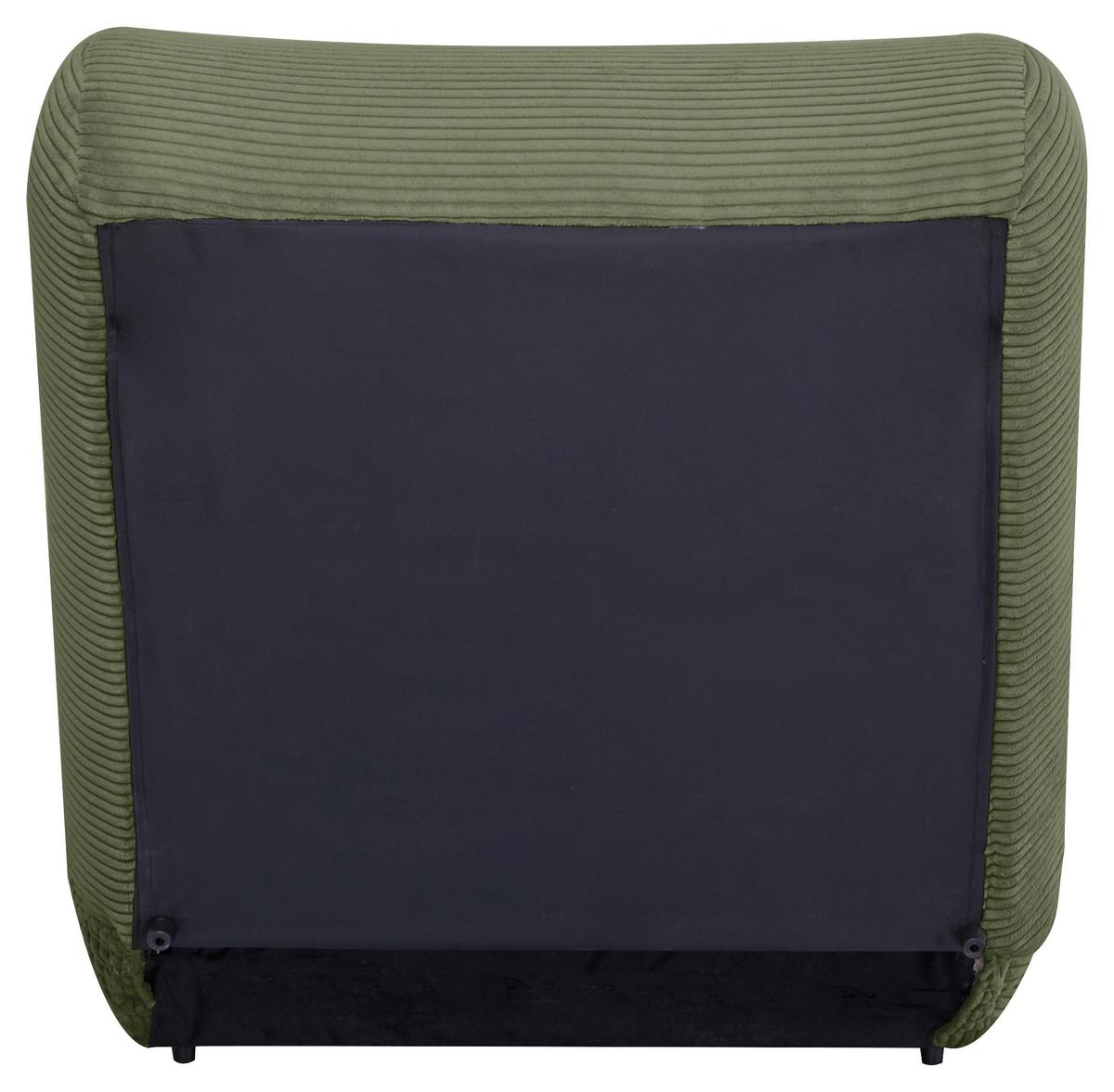 Schlafsessel Luna Olivgrün B: 80 Cm - Olivgrün, Design, Textil (81/88/160cm) - Livetastic