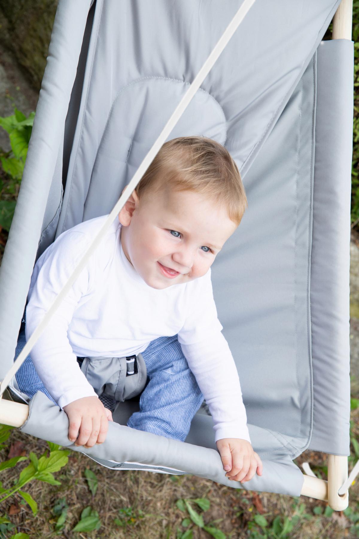 Kinder-Schaukelsessel 26026t Hängesitz - Taupe/Grau, Basics, Textil (61/28/76cm) - Roba