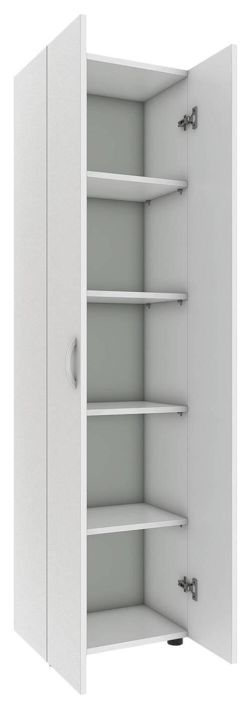 Aktenschrank Ulas 5 Holzwerkstoff Weiß B: 49 cm - Weiß, MODERN, Holzwerkstoff (49/178/34cm) - MID.YOU