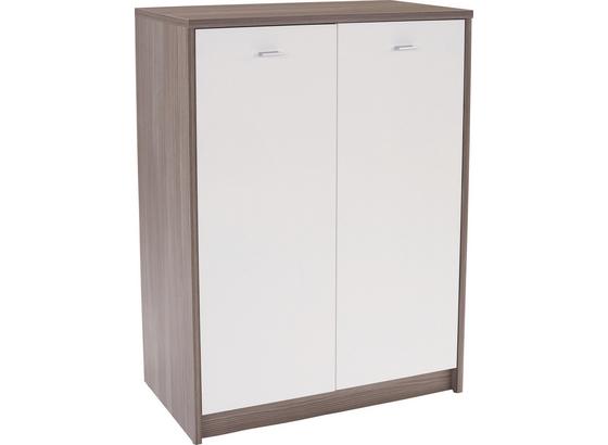 Komoda 4-you Yuk07 - bílá/tmavě hnědá, Moderní, dřevěný materiál (74/111,4/34,6cm) Komoda 4-you Yuk07 - bílá/tmavě hnědá, Moderní, dřevěný materiál (74/111,4/34,6cm)