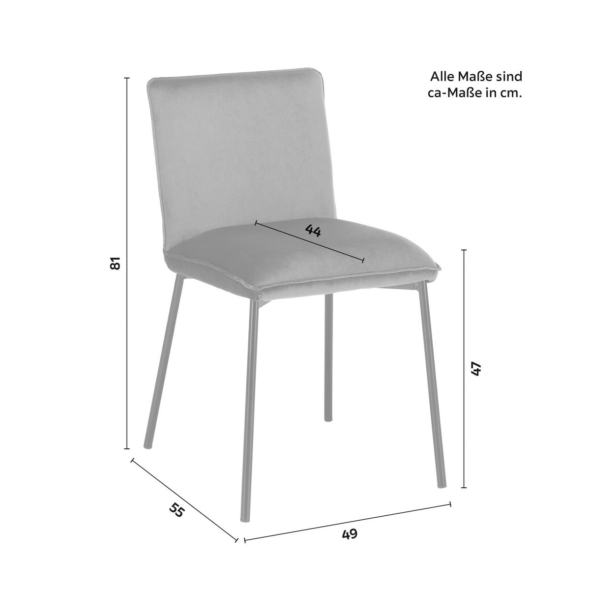 Židle DARLA petrojelová - petrolej/černá, Moderní, kov/dřevo (49/81/55cm) - Bessagi Home