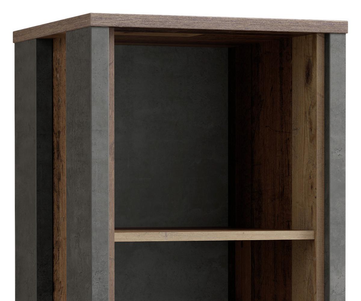 Regal Cliff B: 47 cm Braun/Dunkelgrau - Dunkelgrau/Braun, KONVENTIONELL, Holzwerkstoff/Kunststoff (47/115,1/42cm) - MID.YOU