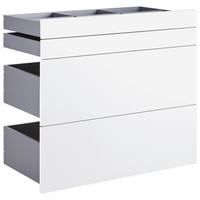 SADA ZÁSUVEK UNIT - bílá, Moderní, kompozitní dřevo (91/83/47cm) - Ondega