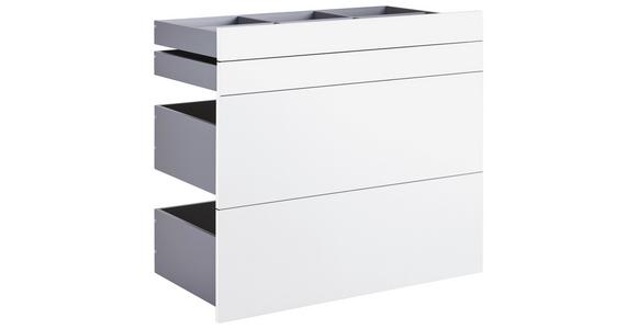 Schubladenset Unit Weiß B: 91 cm, Vollauszug - Weiß, MODERN, Holzwerkstoff (91/83/47cm) - Ondega