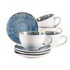 Kaffeeservice Frozen Steinzeug 4 Personen Geschirr Set - Blau, Basics, Keramik (13,5/6,5/10cm) - Mäser
