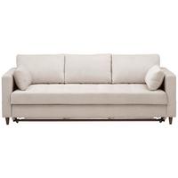 Rozkladacia pohovka ANNA, béžová, max. 240 kg - tmavohnedá/béžová, Basics, textil (221/84/89cm) - MID.YOU
