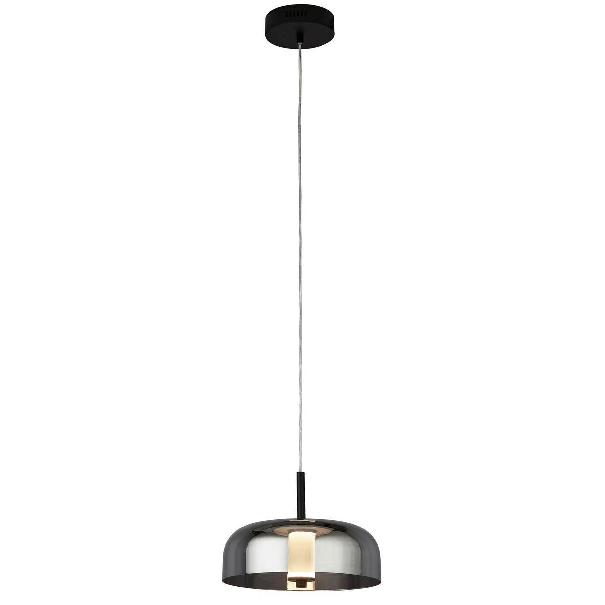 LED-Pendelleuchte 59803-1sm - Schwarz, Basics, Glas/Metall (30/21cm)