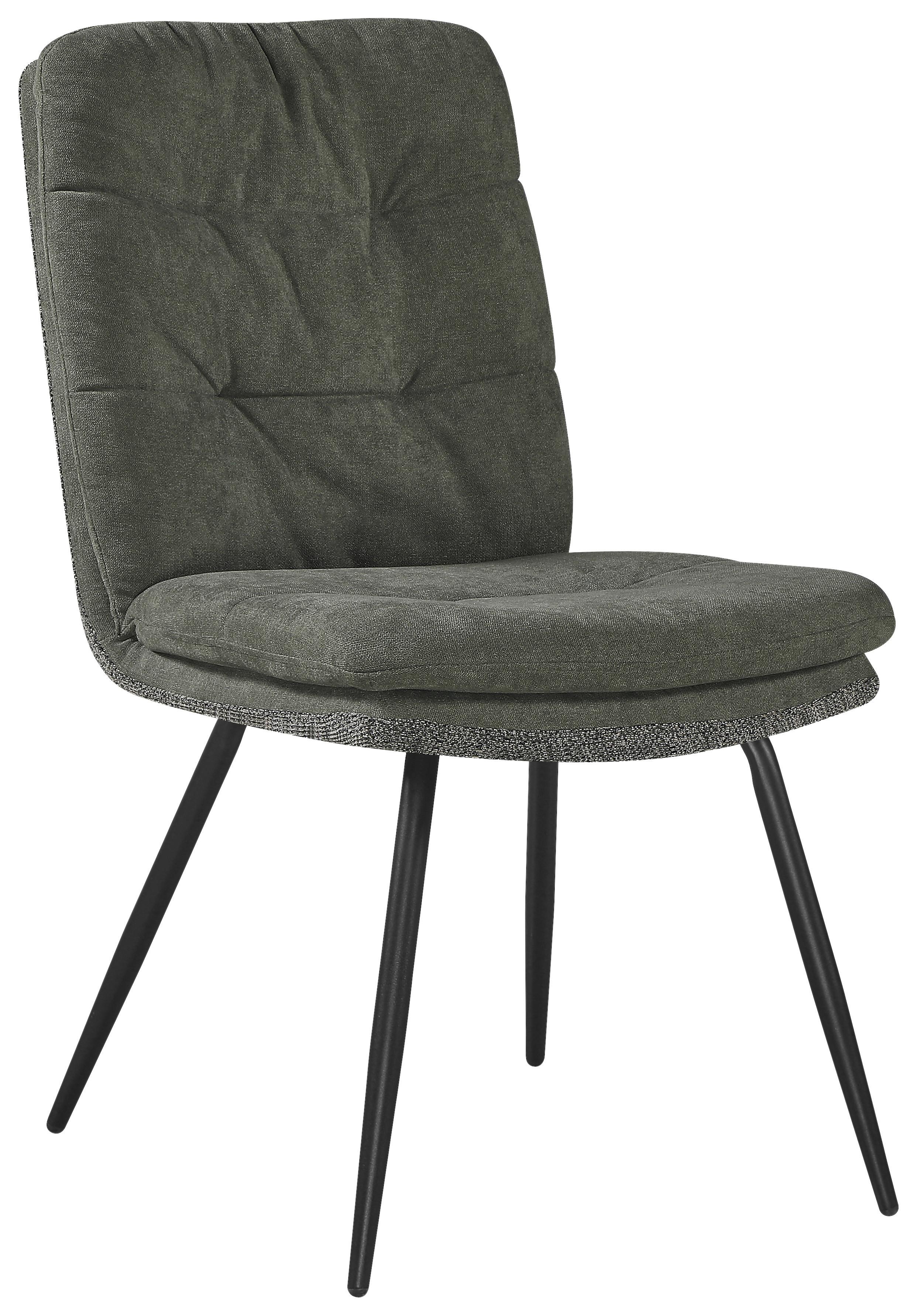 ŽIDLE NOVA - černá/zelená, Moderní, kov/textil (48/89/67cm) - Premium Living