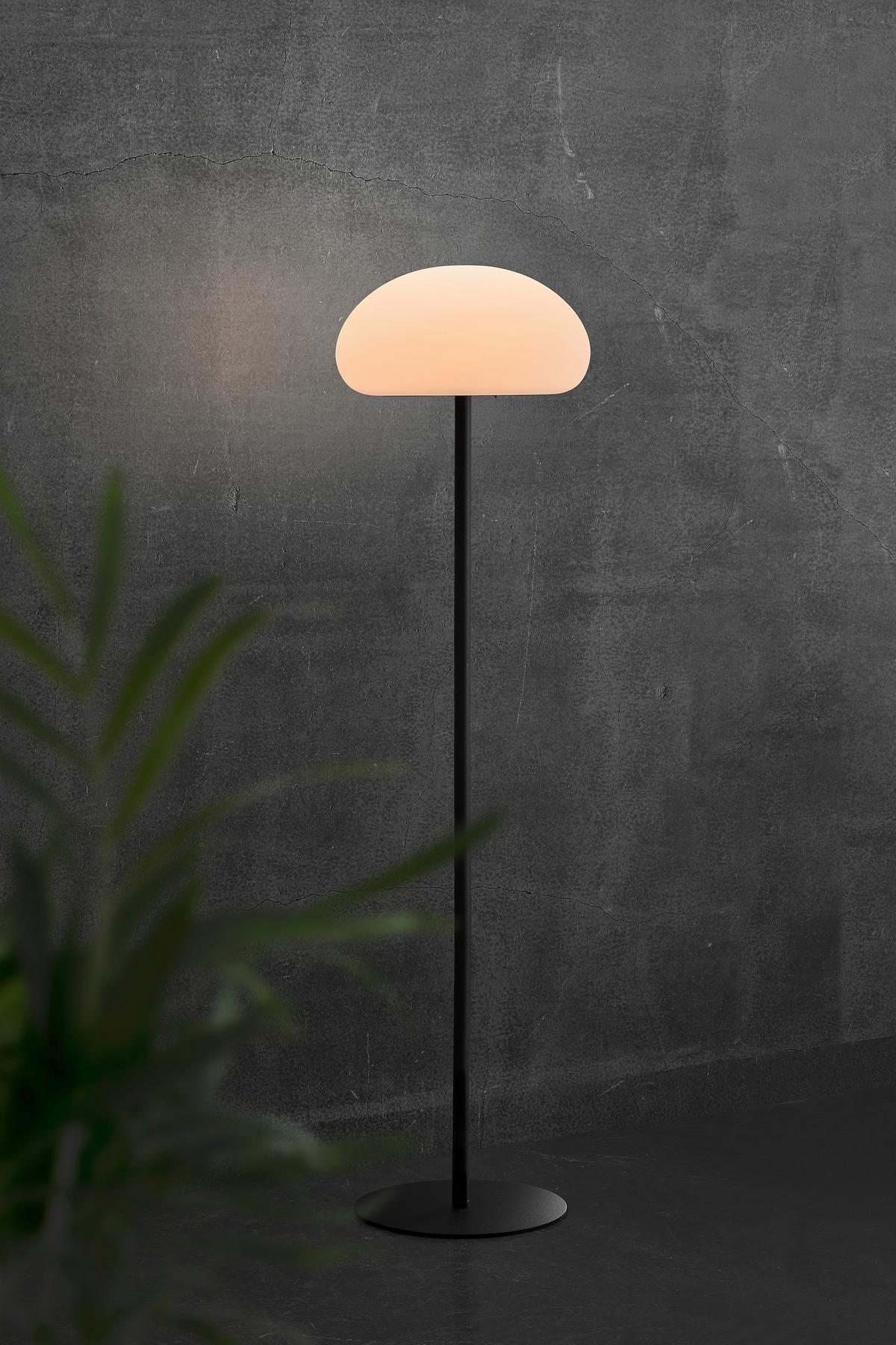 LED-Stehleuchte Sponge Weiß Schwarz D: 34 cm - Schwarz/Weiß, Design, Kunststoff/Metall (34/126cm) - Nordlux