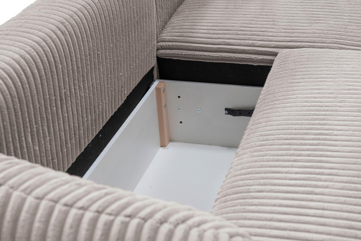 Ecksofa Lush Hellbraun S: 284x161 cm - Hellbraun/Gelb, Design, Textil (284/161cm) - Livetastic