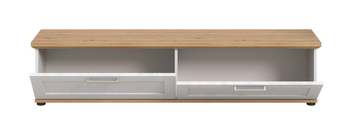 LOWBOARD Verona Lärchefarben B: 164cm - Lärchefarben/Schwarz, Design, Holzwerkstoff (164/37/40cm) - Livetastic