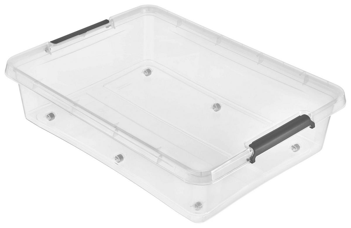 pojízdný úložný box pod postel EASY BIG - CA. 61L -EXT- - černá/průhledné, Konvenční, plast (76/57/18,5cm) - Mömax