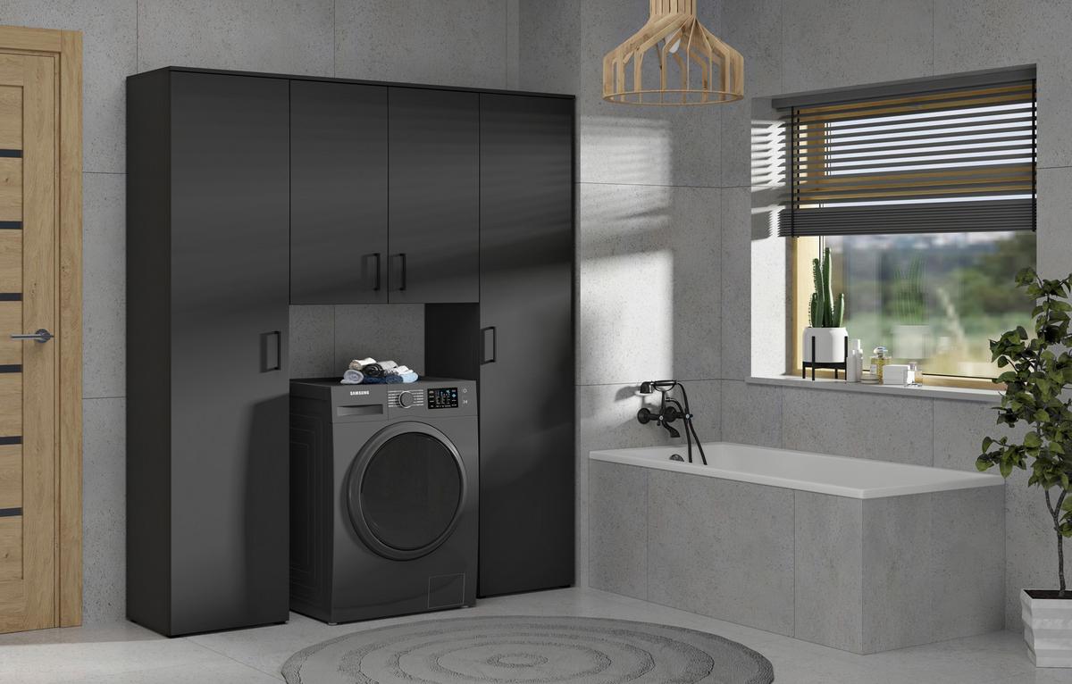 Komód Multistauraum - grafitszürke, Modern, faalapú anyag (80/83/52cm) - Carryhome