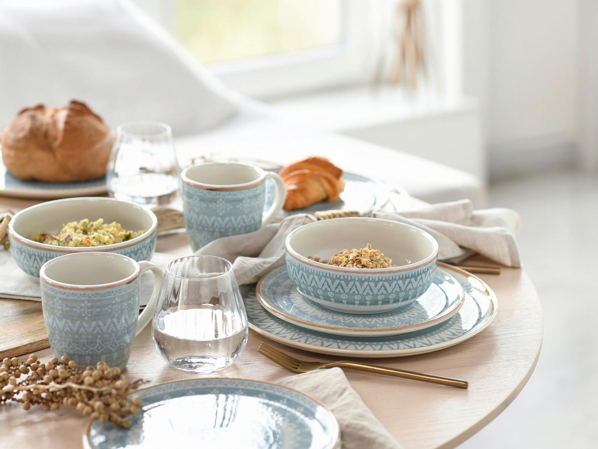 KOMBISERVICE CONGO AZUL - Hellblau, Basics, Keramik (31,8/23,5/29,1cm) - Creatable