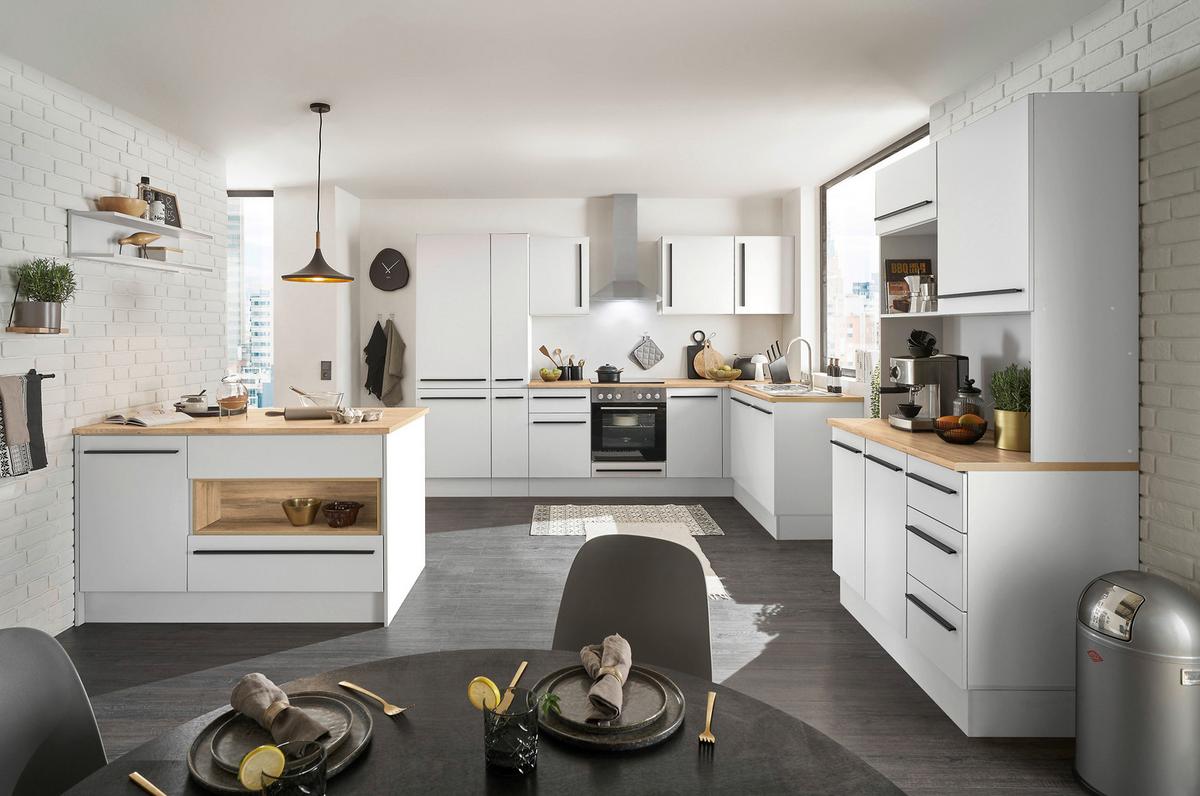 KREDENC DENVER 120 WHITE - bílá/černá, Design, kompozitní dřevo/plast (120/211/60cm) - MID.YOU