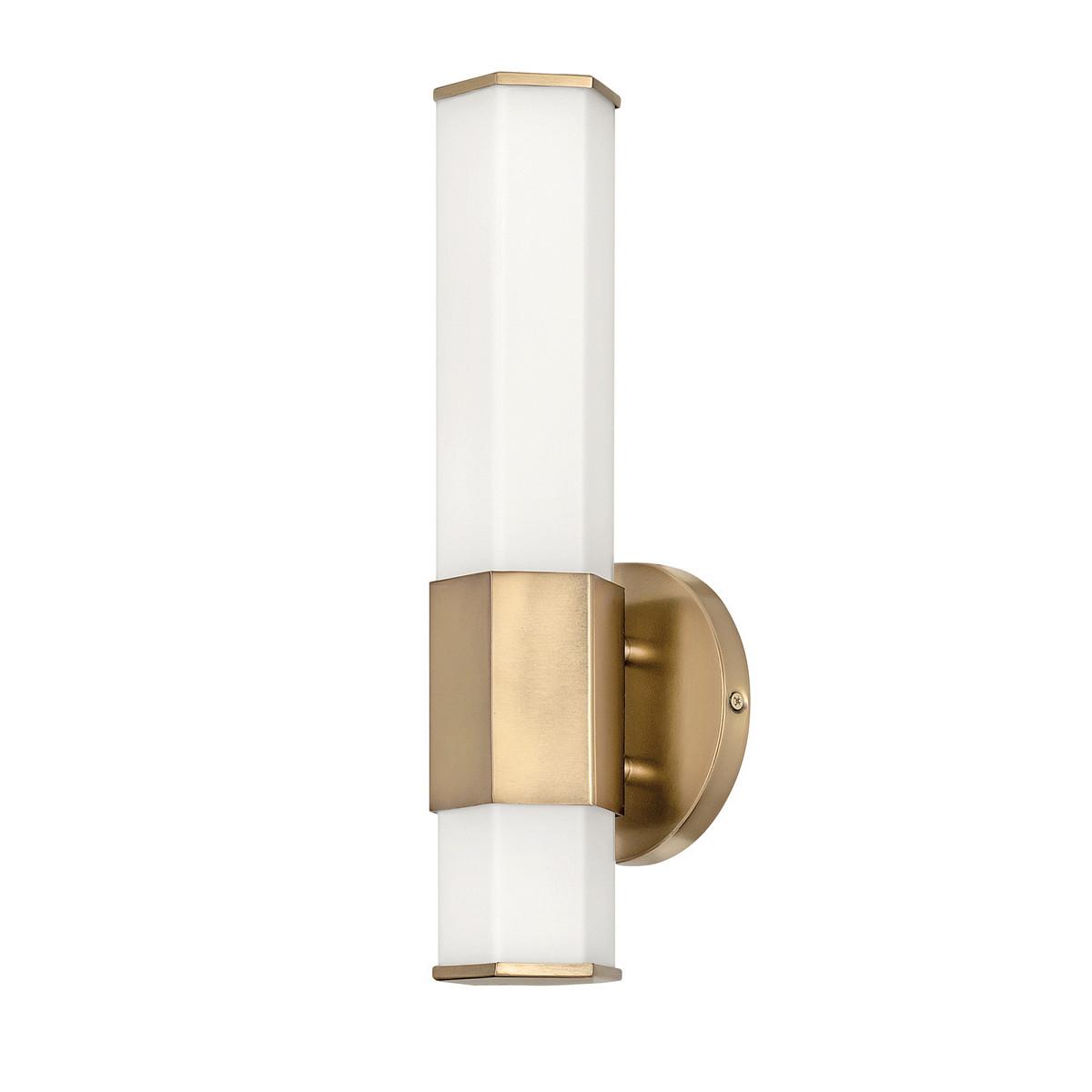 Bad-Wandleuchte Facet IP44 1-Flammig in Messingfarben - Messingfarben, Design, Glas/Metall (35,6/12,7/10.5cm) - Elstead Lighting