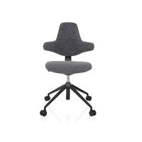 Drehstuhl Paliano Grau B: 58 Cm - Schwarz/Grau, MODERN, Kunststoff/Textil (58/87 - 97/57cm) - MID.YOU