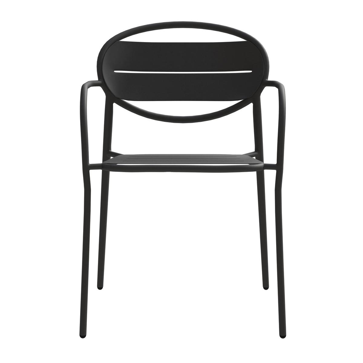 Gartensessel Rom - Anthrazit, MODERN, Metall (57/78/54cm) - Beldano