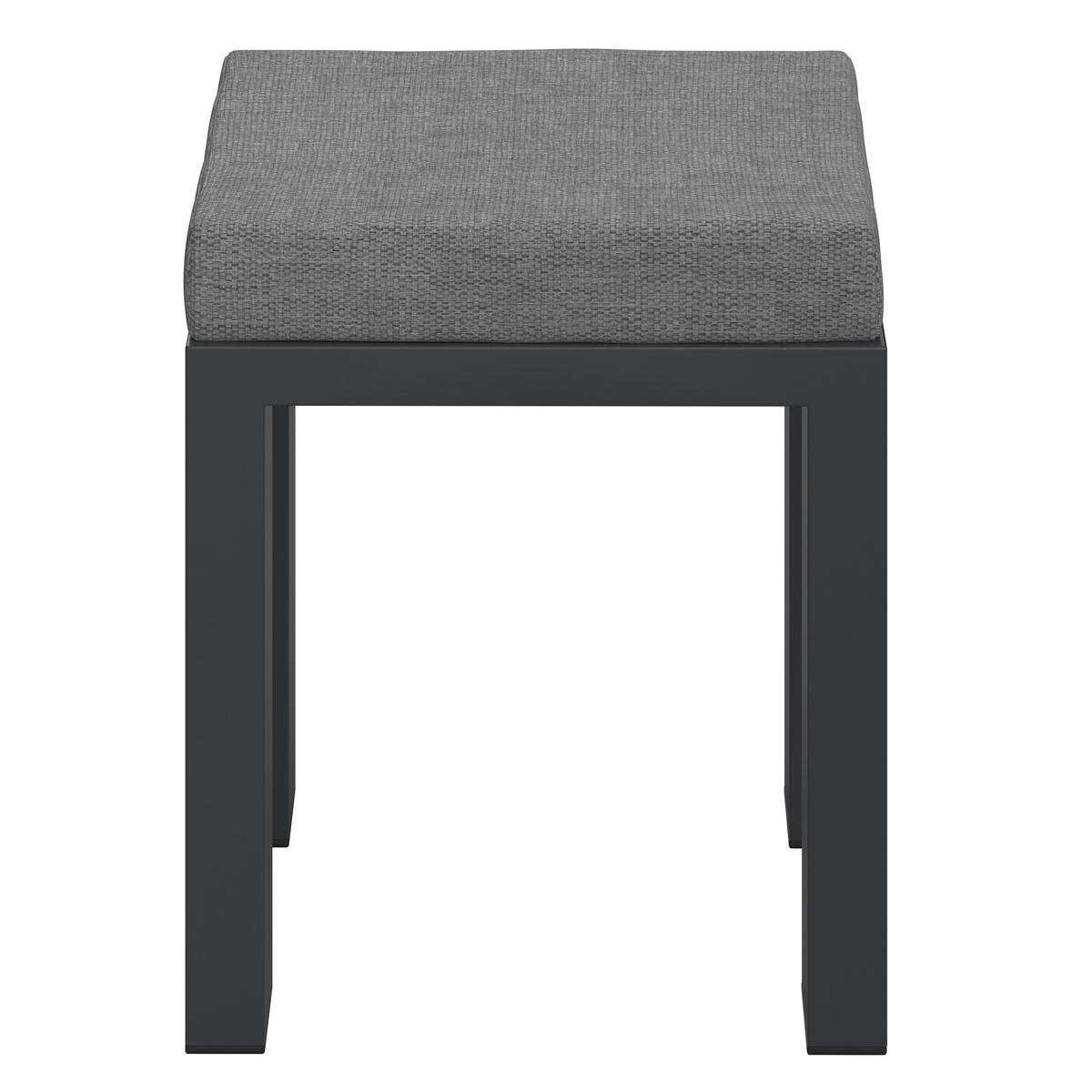 Terasová záhradní souprava MELINA - světle šedá/tmavě šedá, Moderní, kov/dřevo (272/79/84cm) - Bessagi Garden