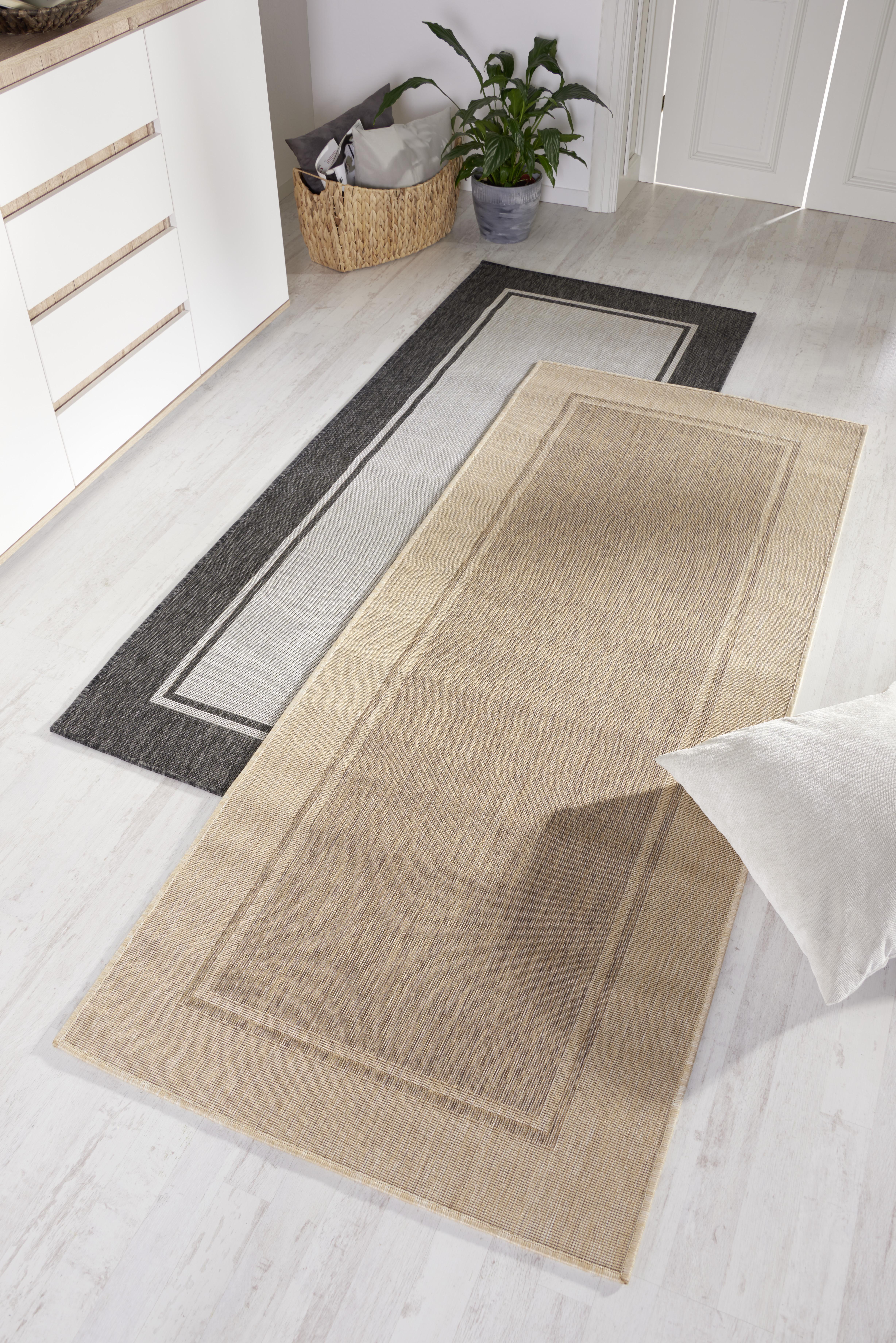 Teppich Läufer Grau Justin 80x200 cm - Grau, KONVENTIONELL, Textil (80/200cm) - James Wood