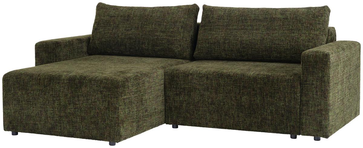 Ecksofa Dallas Grün/Dunkelgrün  173x258 cm - Waldgrün/Dunkelgrün, MODERN, Holz/Kunststoff (173/258cm)