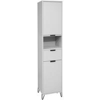 Hochschrank Bonnie Grau, B: 41 cm - Schwarz/Grau, MODERN, Holzwerkstoff (41/189/38cm) - Livetastic
