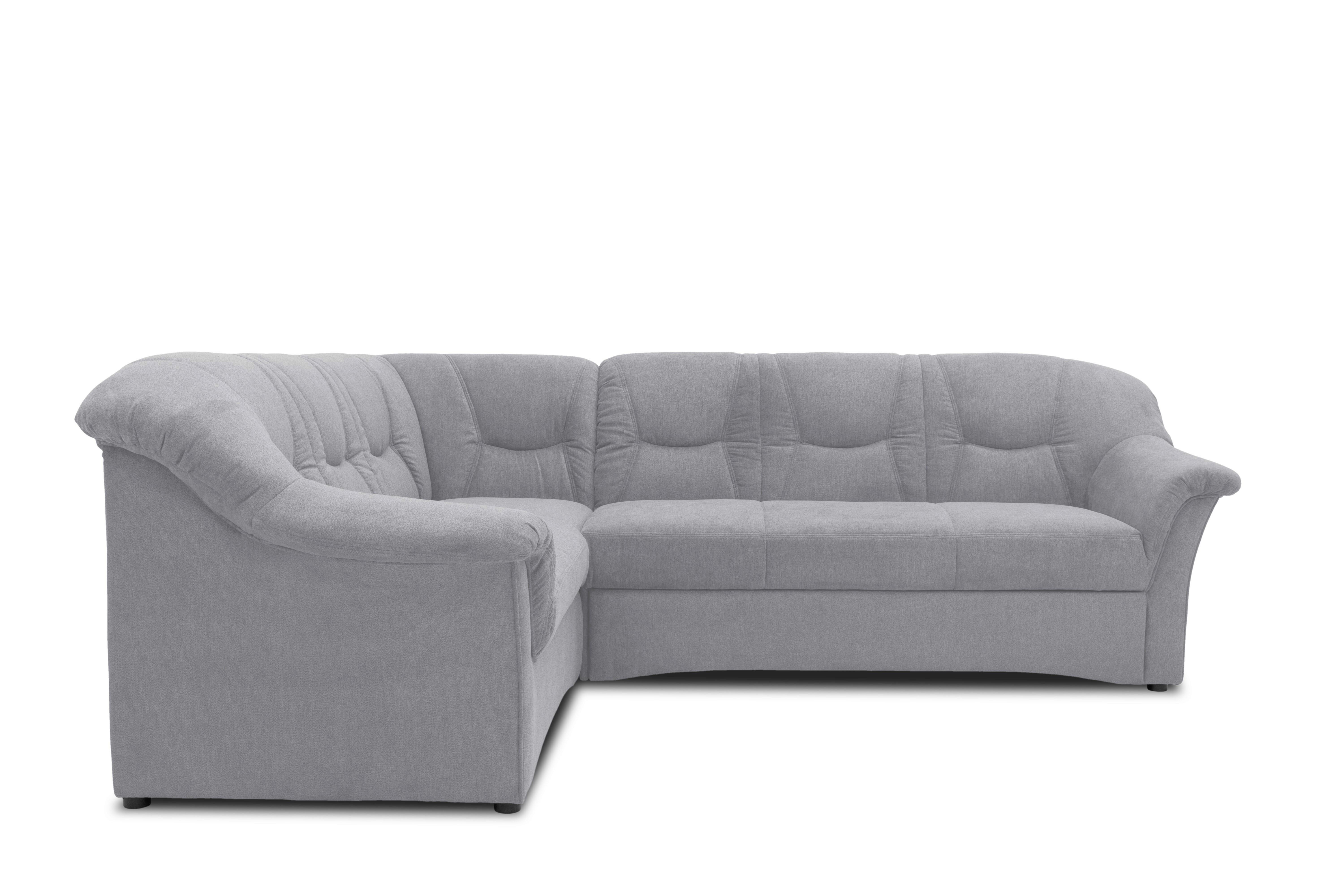 Ecksofa Sarafina Dunkelgrau S: 190x240 Cm - Dunkelgrau/Schwarz, KONVENTIONELL, Textil (190/240cm) - MID.YOU