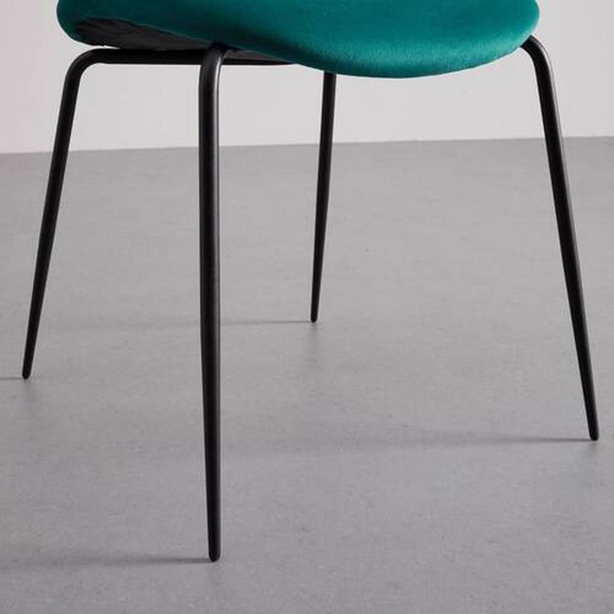 Jídelní židle ALICIA petrolejová - petrolej/černá, Moderní, kov/dřevo (53/82,5/53cm) - Bessagi Home
