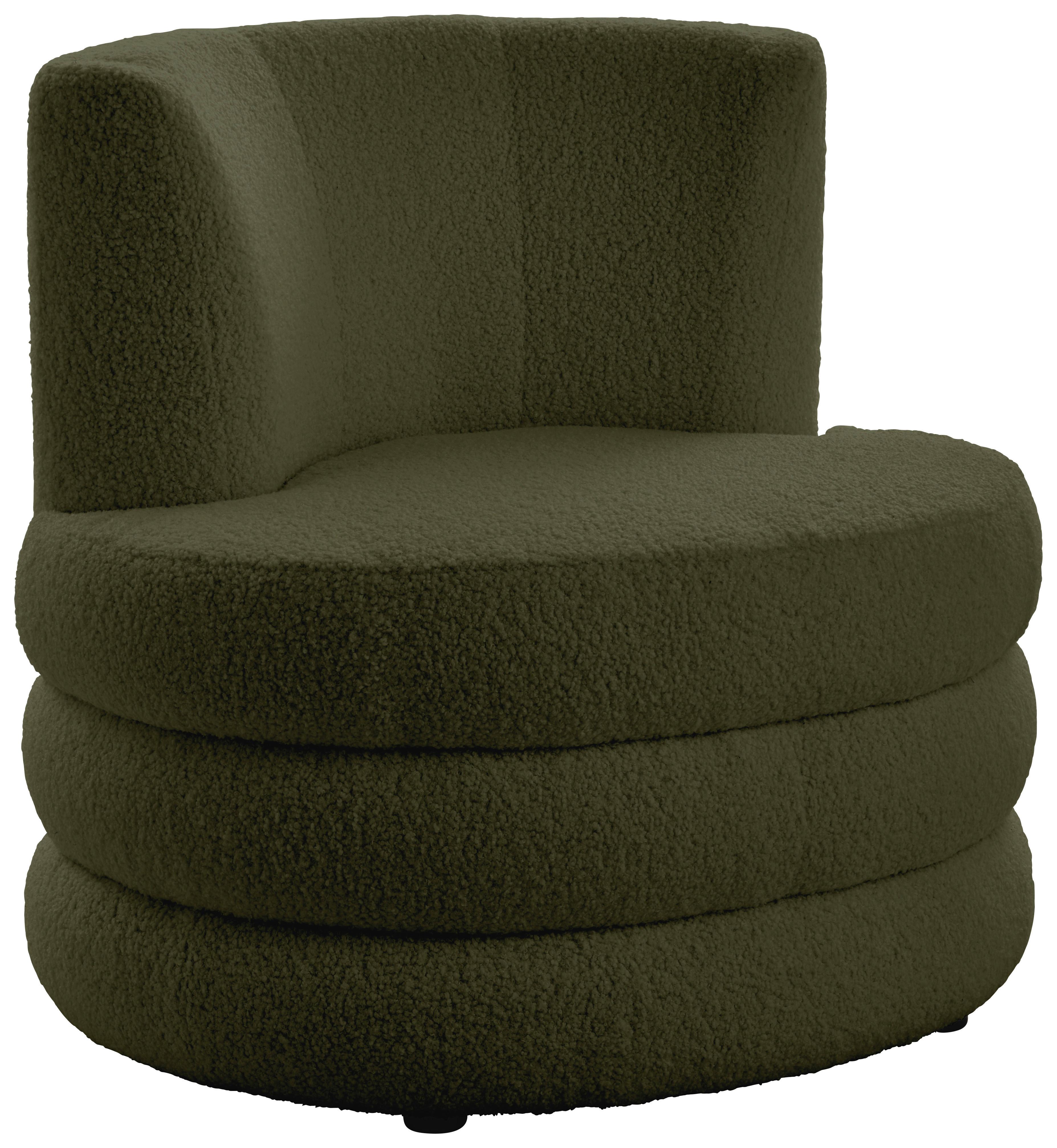 Designsessel Magari - Edelstahlfarben/Olivgrün, Trend, Textil (90/82/85cm) - Livetastic