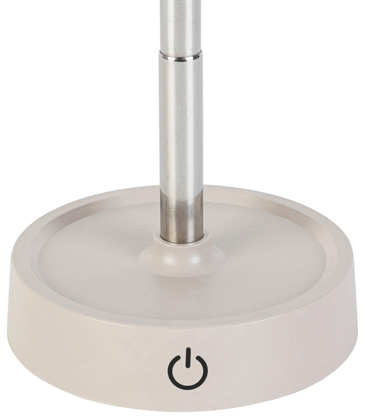 STOLNÍ LAMPA NA BATERIE KLAPPI - pískové barvy, Moderní, kov/plast (10,5/11-28cm) - Mömax