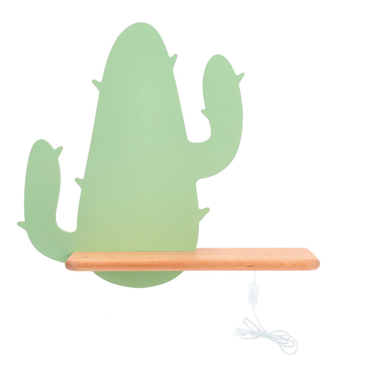 Kinderwandleuchte 21-01009 Cactus 2 - Grün, Basics, Holz/Holzwerkstoff (33/12/29.5cm)