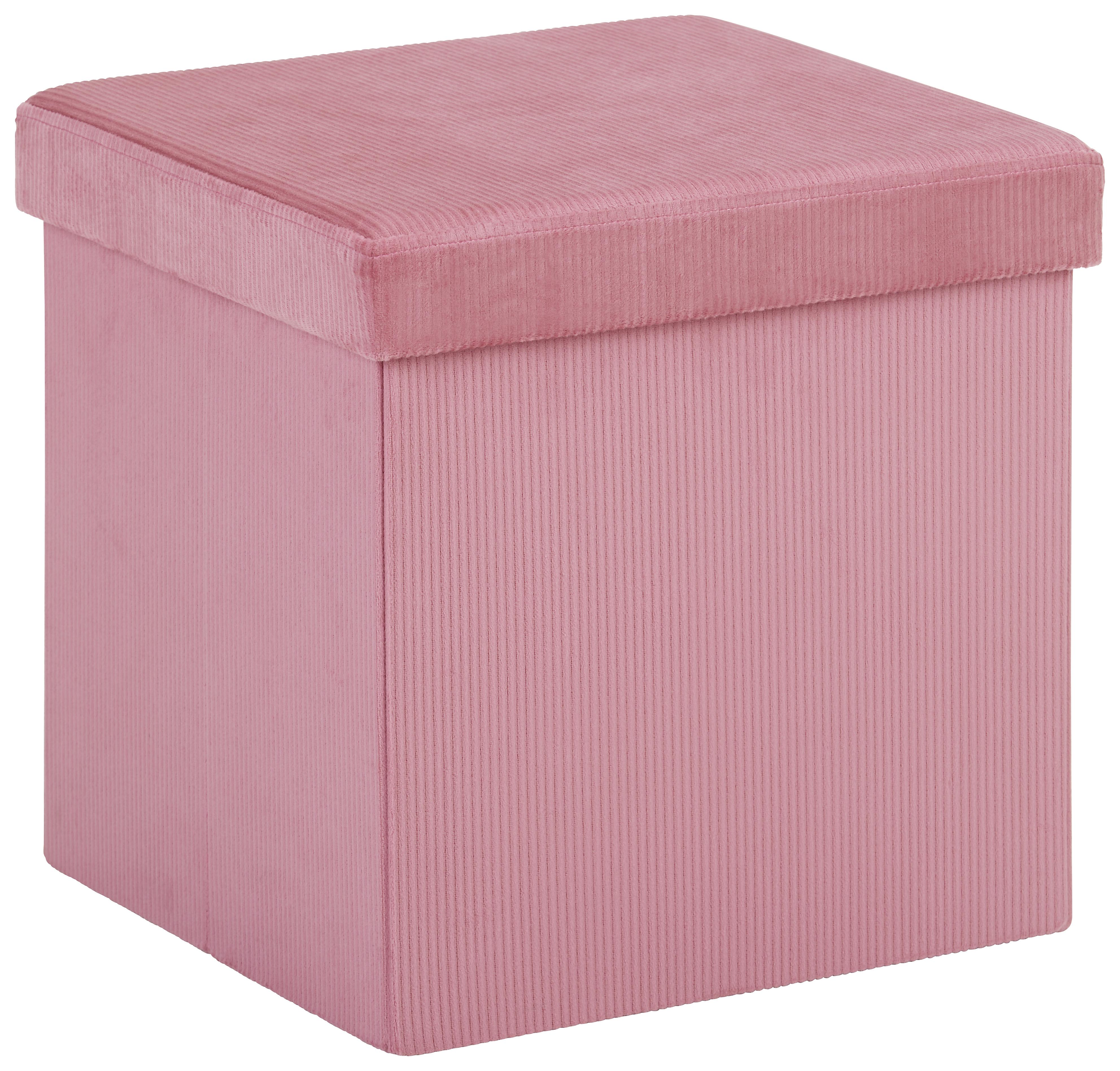 SEDACÍ BOX CORD - starorůžová, textil (38/38/38cm) - Mömax